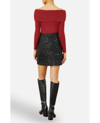 Women's Bardot Sweater With Diamante Detail