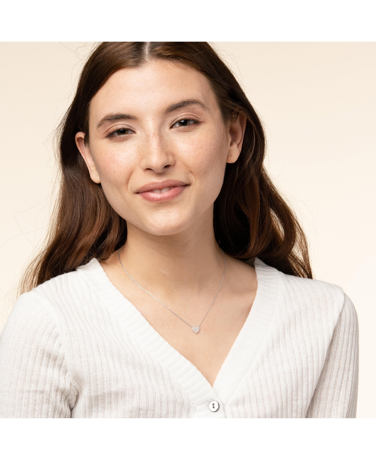 Sterling Silver 18k Gold Plated Crystal Heart Necklace