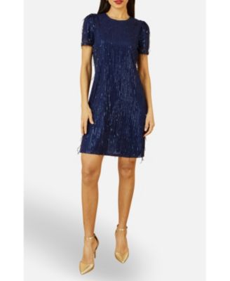 Women's Dripping Sequin Tunic Dress