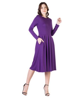 Petite Midi Fit and Flare Pocket Dress