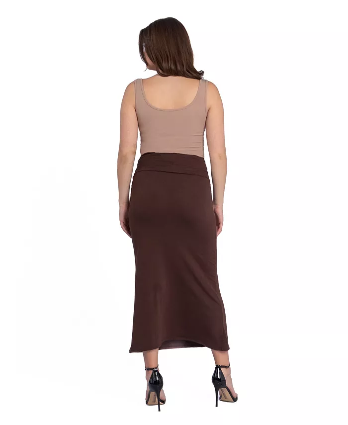 Petite Comfortable Fold Over Maxi Skirt - thumbnail 6
