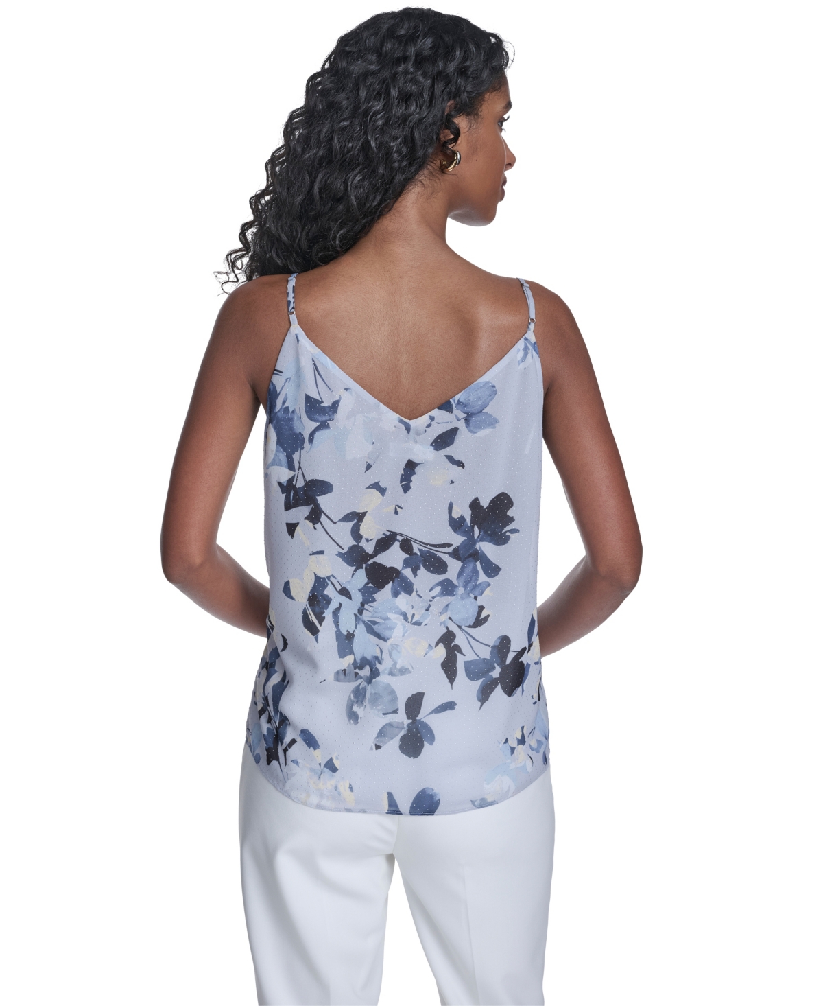Calvin Klein Women's Printed Metallic Dot Camisole Top