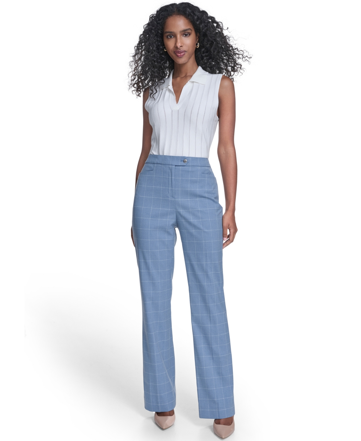 Calvin Klein Women's Windowpane Modern Fit Pants