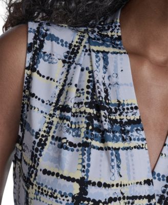 Women's Printed Sleeveless V-Neck Top