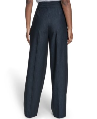 Women's Faux Denim Wide Leg Pants