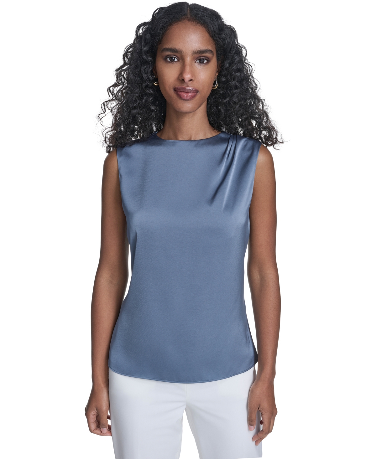 Calvin Klein Women's Solid Sleeveless Crewneck Top
