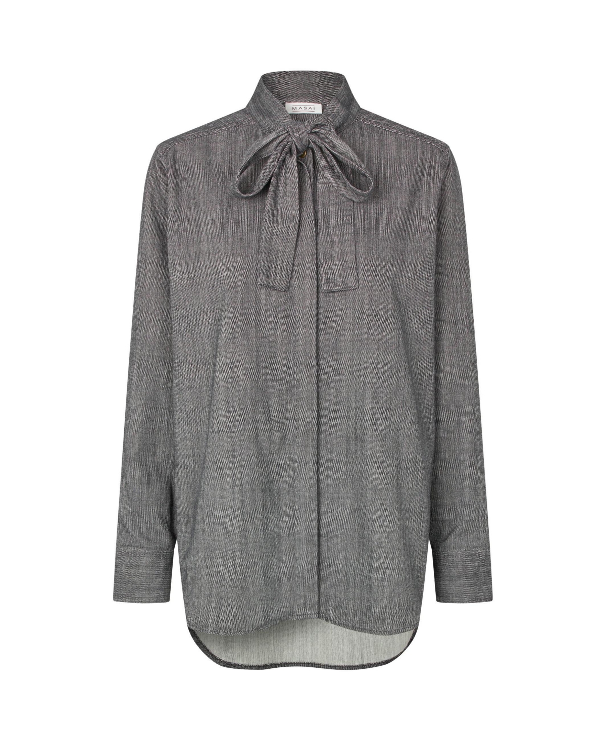 Masai Copenhagen Women's Long Sleeve Neck Tie Shirt