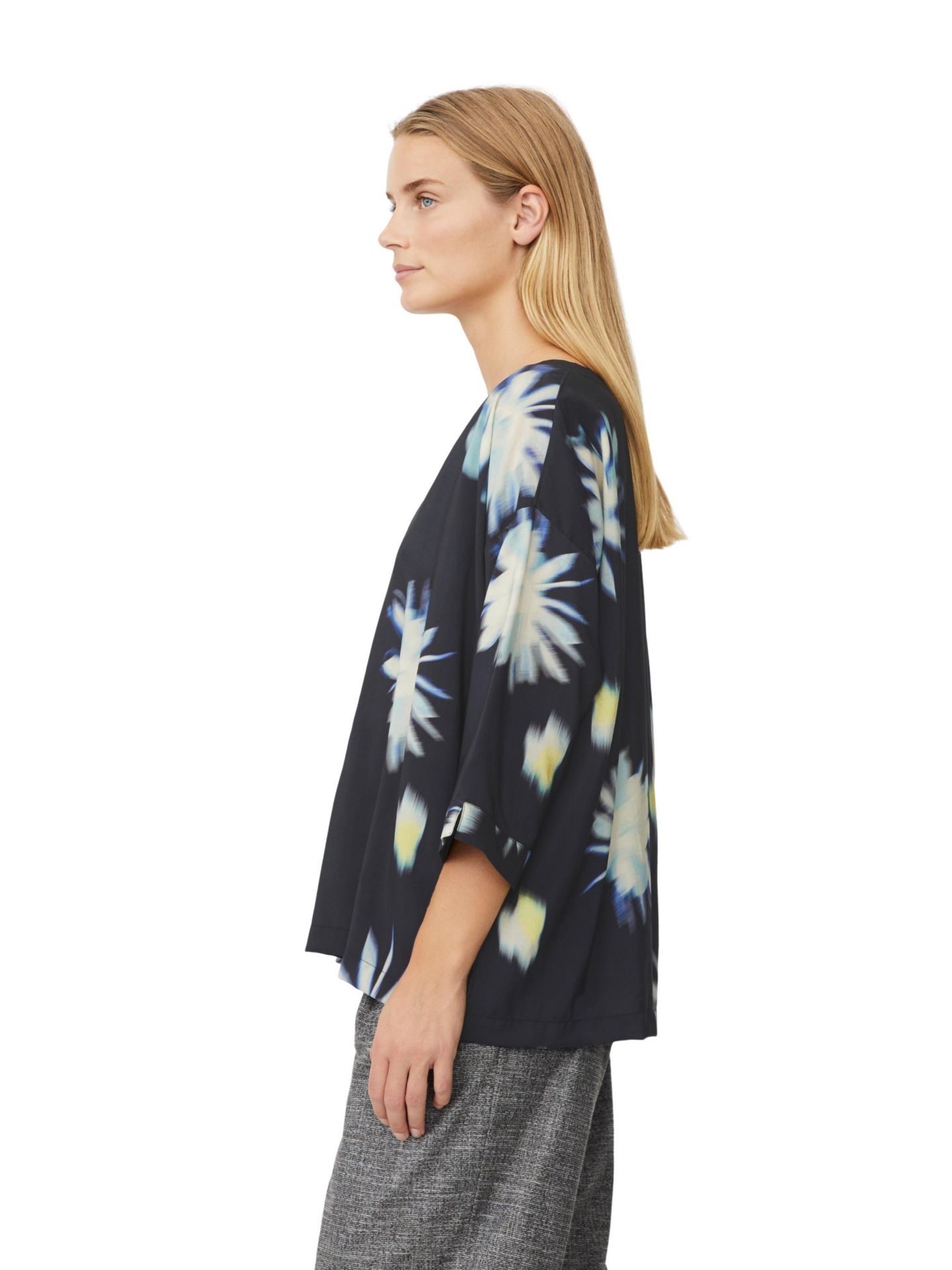 Женская блузка Masai Copenhagen Becca 3/4 Sleeve Round Neck, цвет: Чёрный — фото 3