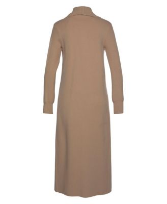 Women's Long Length Knit Cardigan With Pockets