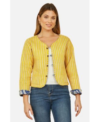 Women's Floral Reversible Cotton Quilted Jacket