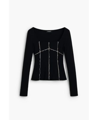 Women's Ribbed seam T-shirt