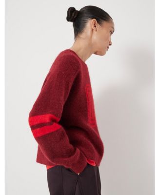 Women's Varsity Jacquard Wool Blend Sweater