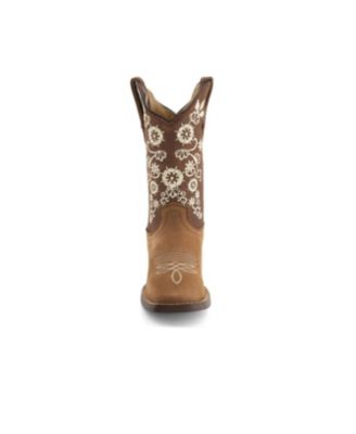 Women's Authentic Leather Flowers Embroidery Western Boots 93659