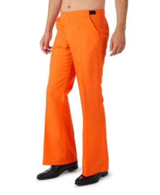 Men's Disco Costume Suit - Saturday Night Fever Outfit - Blazer And Flare Pants - Orange