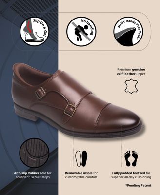 Men's Oliver Street Hands-Free Slip-On Double Monk Dress Oxfords