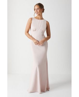 Women's Cowl Back Maxi Bridesmaid Dress