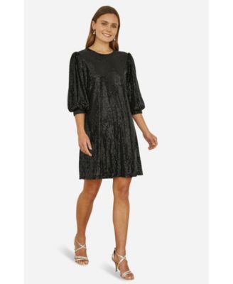 Women's Balloon Sleeve Sequin Mini Dress
