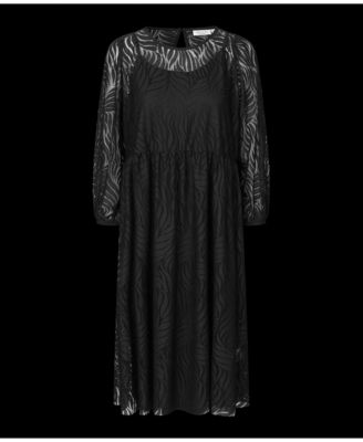 Women's Naylora Long Sleeve A-Line Midi Dress