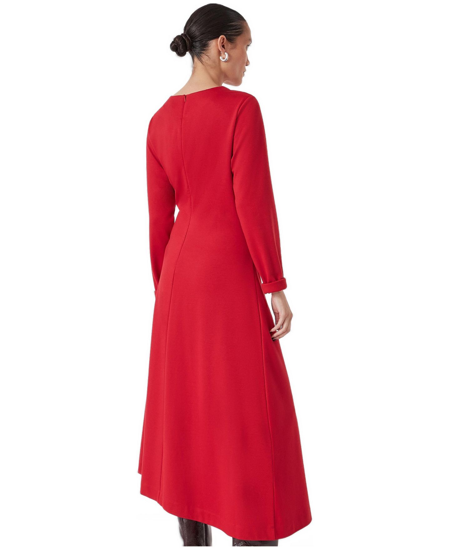 Женское платье Hush Asymmetric Hem Jersey, цвет: Алый красный — фото 3