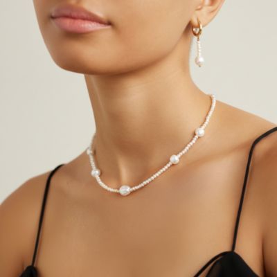 Mixed Freshwater Pearl Necklace with 9–11 mm and 3–4 mm Pearls