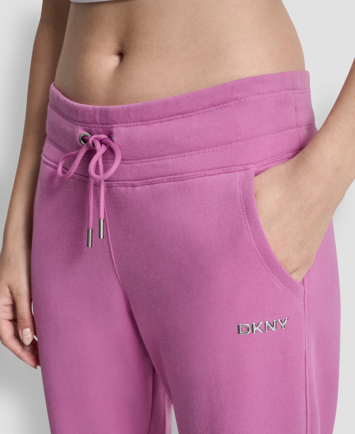 Dkny Women's Metallic Bubble Slim Fit Jogger Pants