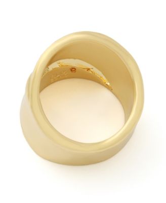 Gold Openwork Statement Band Ring