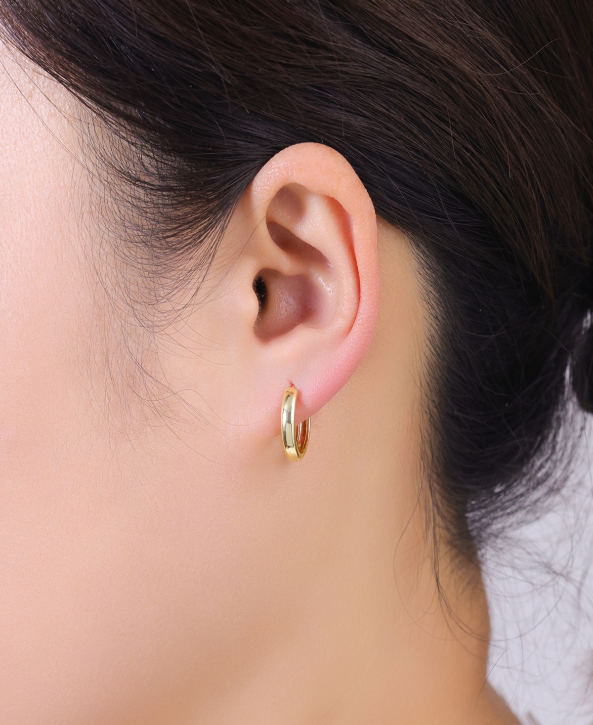 Unwritten Cubic Zirconia Bezel Post Stud, Cubic Zirconia Cross Endless Hoop Endless Hoop 3 Pairs Earring Set In Gold