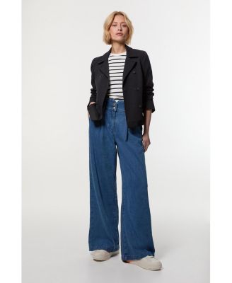Women's Denim Wide Leg Trousers