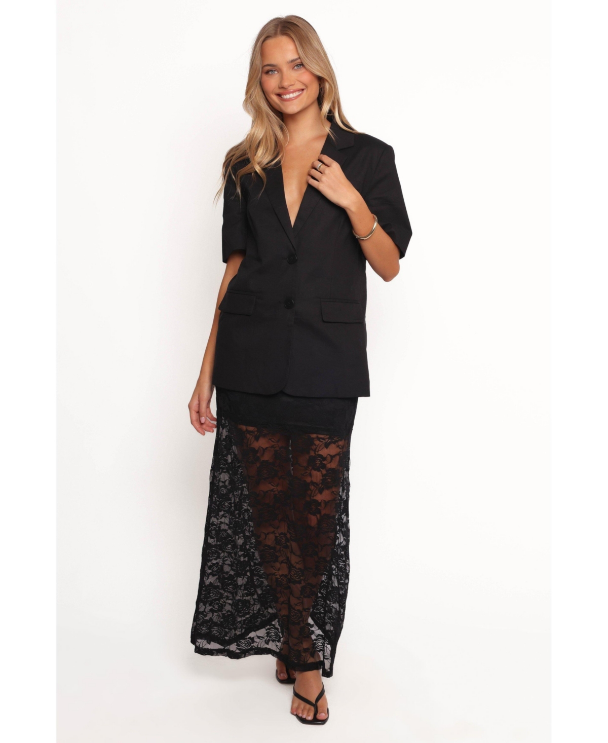 Petal and Pup Women's Laken Sheer Lace Maxi Skirt