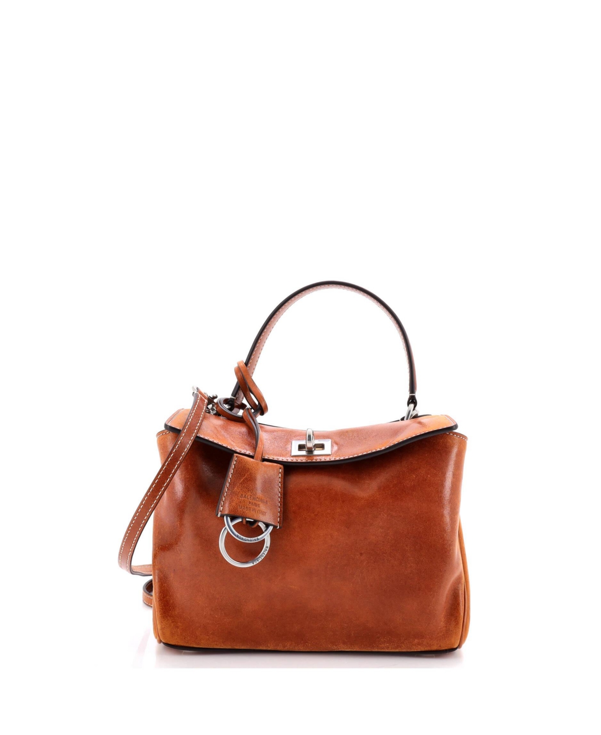 Pre-Owned Balenciaga Mini Rodeo Shoulder Bag Leather