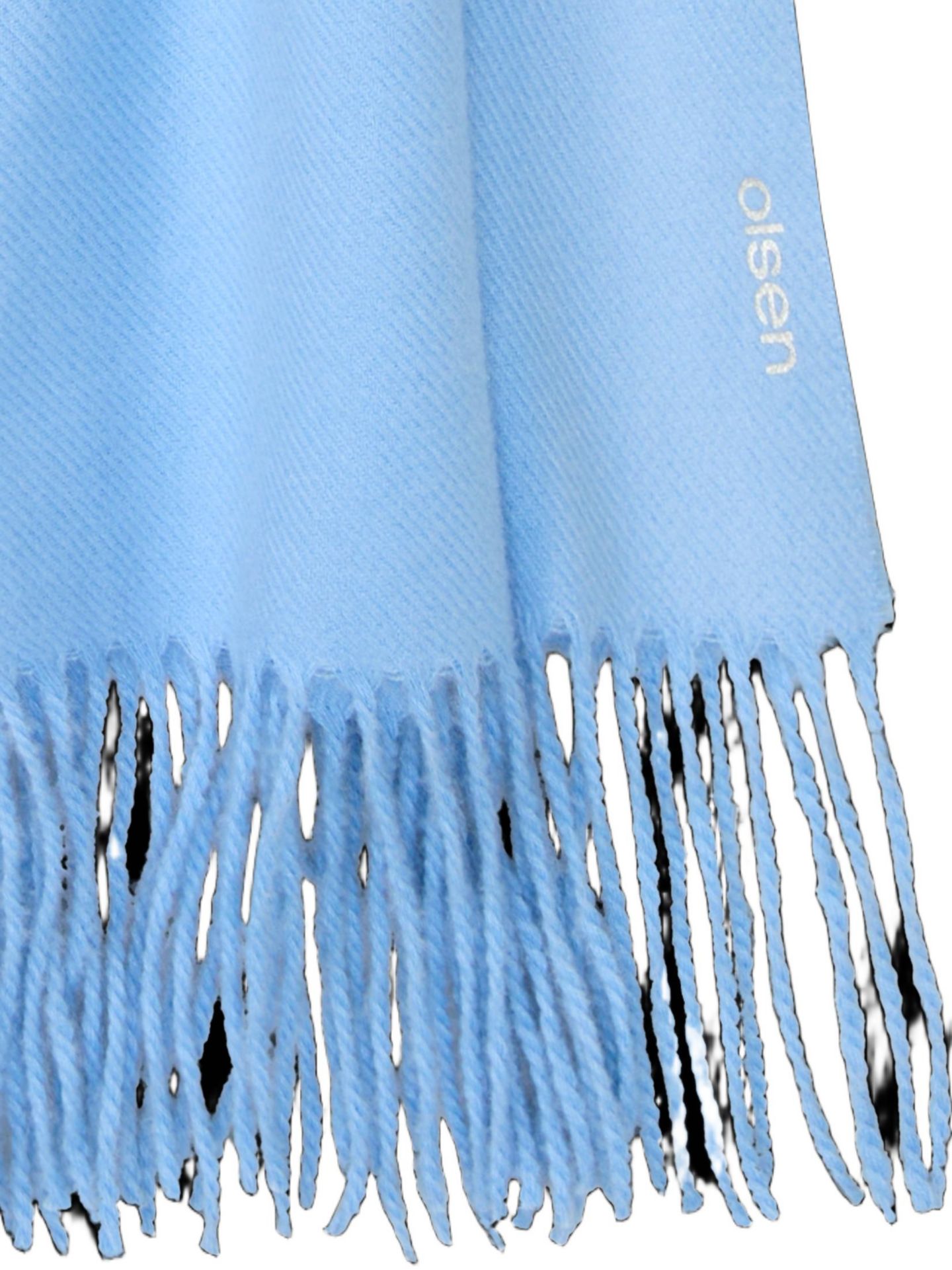 Женский шарф Olsen Solid with Fringe, цвет: Синий — фото 3