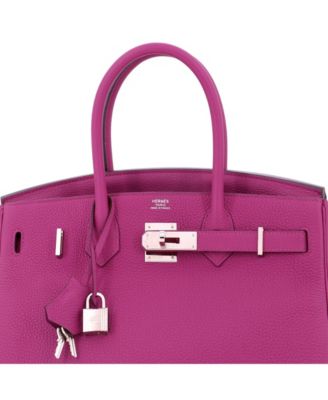 Birkin 30 Handbag Pink Togo with Palladium Hardware
