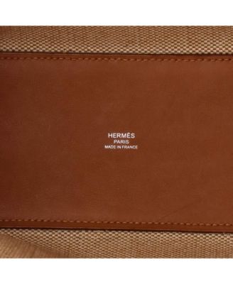 27 Cabas H en Biais Tote Canvas with Leather