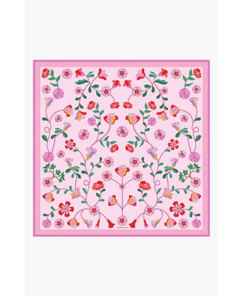 Женский шарф Jessie Zhao New York Blush Botanica Double Sided Silk, цвет: Розовый