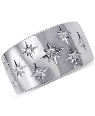 Macy's - Diamond Star Band (1/6 ct. t.w.) in 18k White Gold, Gold or Rose Gold