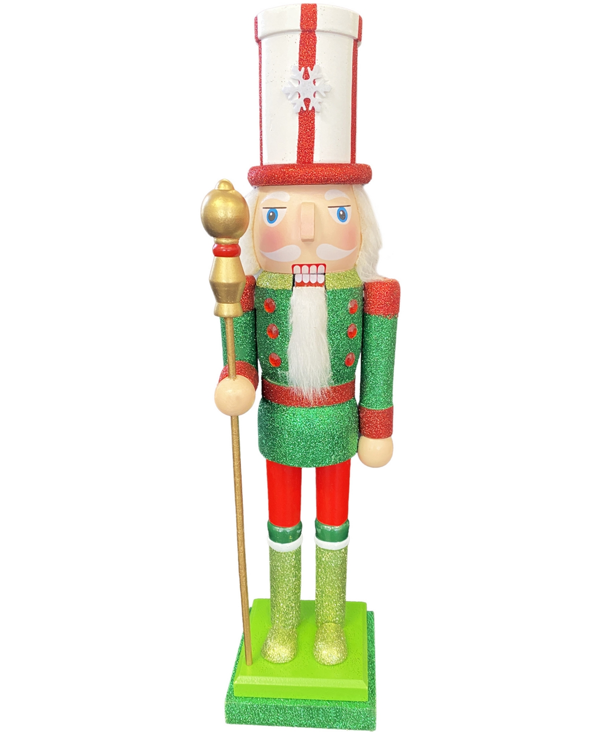 Santa's Workshop 15" Christmas Surprise Nutcracker In Green