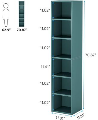 70.9 Inch Kitchen Pantry, Modern Slim Pantry Organizer with Storage