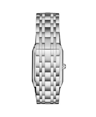 4084 Modern Rectangular Bracelet Watch – Sunray Dial, Date Display, Slim Stainless Design