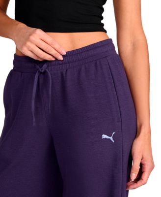 Women's Textured Knit Wide Leg Pants