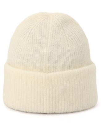 Men's Leather Patch Beanie