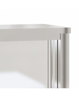 Kitchen Wall Cabinet with Sliding Doors Stainless Steel