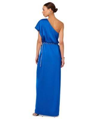 Women's Ruched One-Shoulder Ball Gown