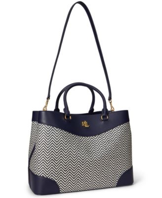 Houndstooth Woven Large Marcy Satchel 