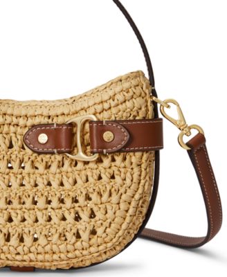 Woven Straw Small Tasha Crossbody Bag