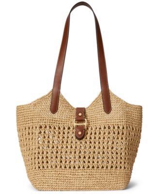 Woven Straw Large Tasha Tote Bag