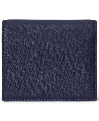 Crosshatch Leather Compact Wallet