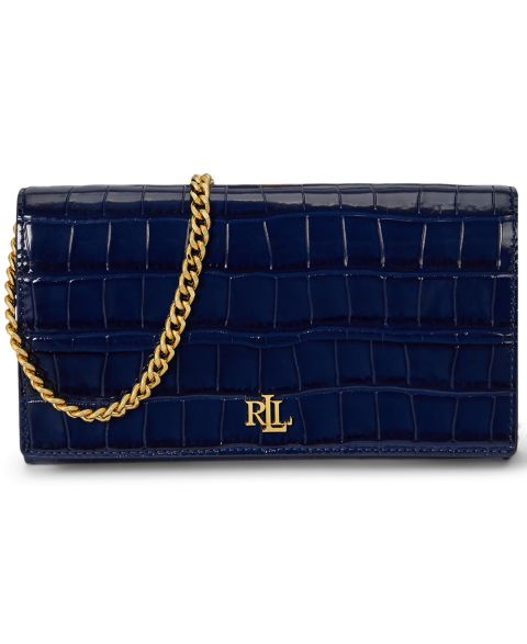 Lauren Ralph Lauren Adair II Small Croc-Embossed Crossbody Bag