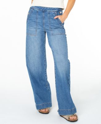 Women's Sea Plume Fixed Waist Denim Mid-Rise Jeans