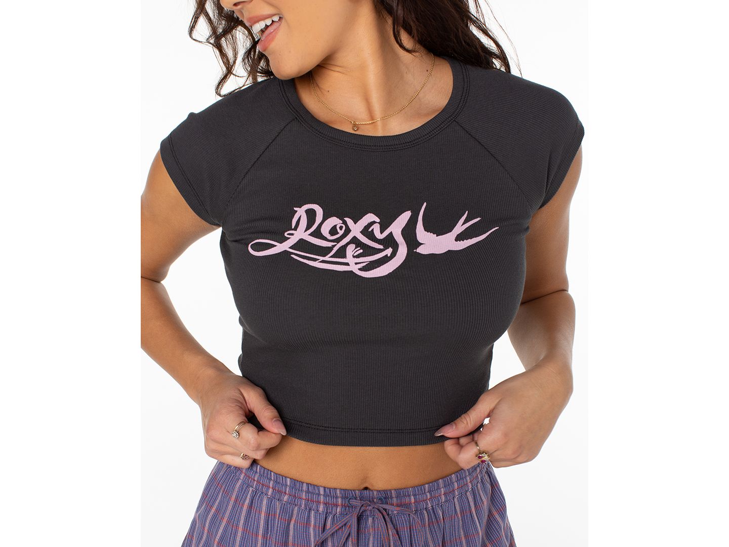 Женская футболка Roxy Sparrow Crbt Short-Sleeve, цвет: Призрачный — фото 2