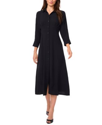 Petite Collared Midi Shirt Dress
